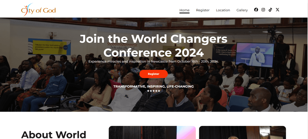 COG WCC Conference Website